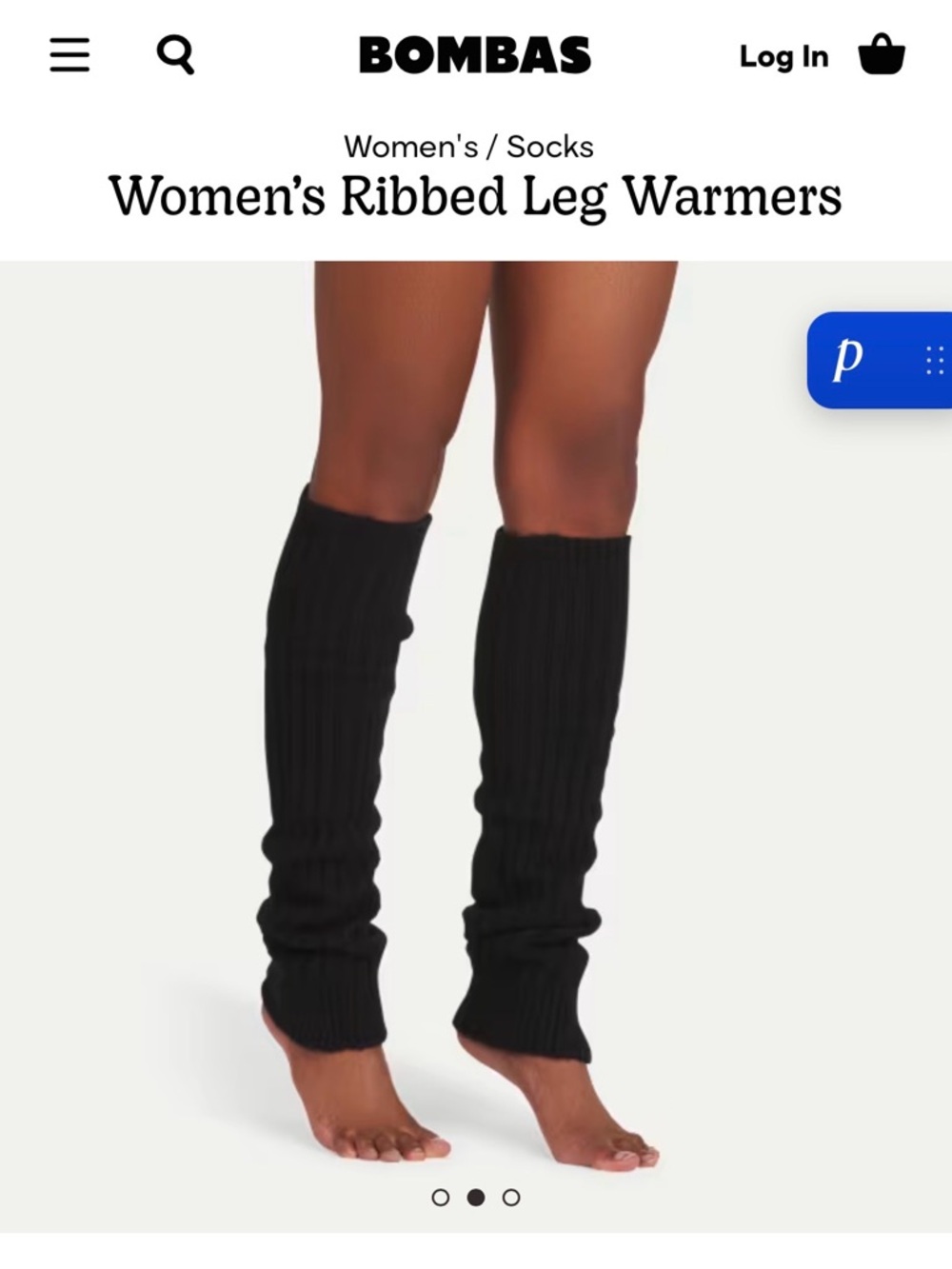 Bombas Black Ribbed Women's Leg Warmers